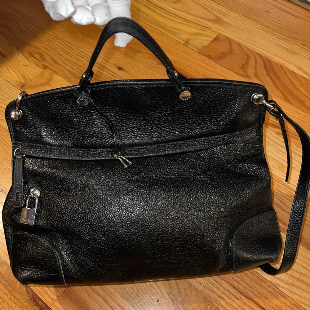 Furla Black Leather Handbag